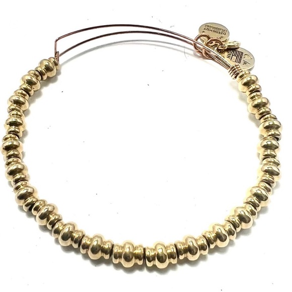 Alex and Ani - Nile Beaded Bangle in Rafaelian Gold Bangle NWOT - Picture 1 of 1